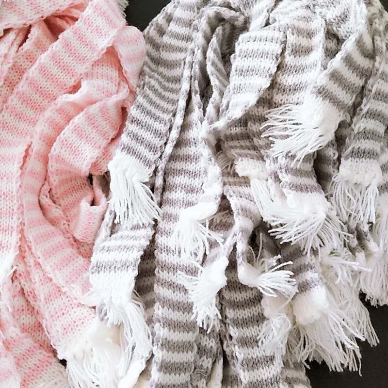 2-10PCS Hand Knitted Stripe Lo - Christmas Craft Embellishment ulasan dan harga