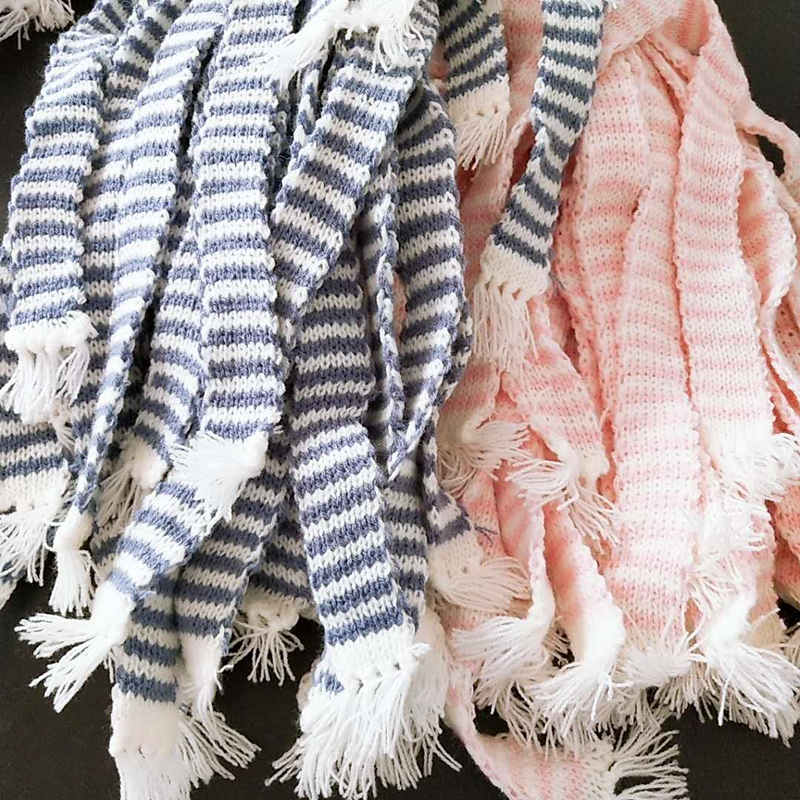 2-10PCS Hand Knitted Stripe Lo - Christmas Craft Embellishment ulasan dan harga