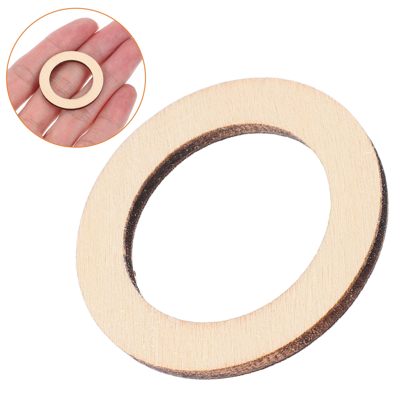 100Pcs Round Wooden Embellishm - Christmas Craft Embellishment ulasan dan harga