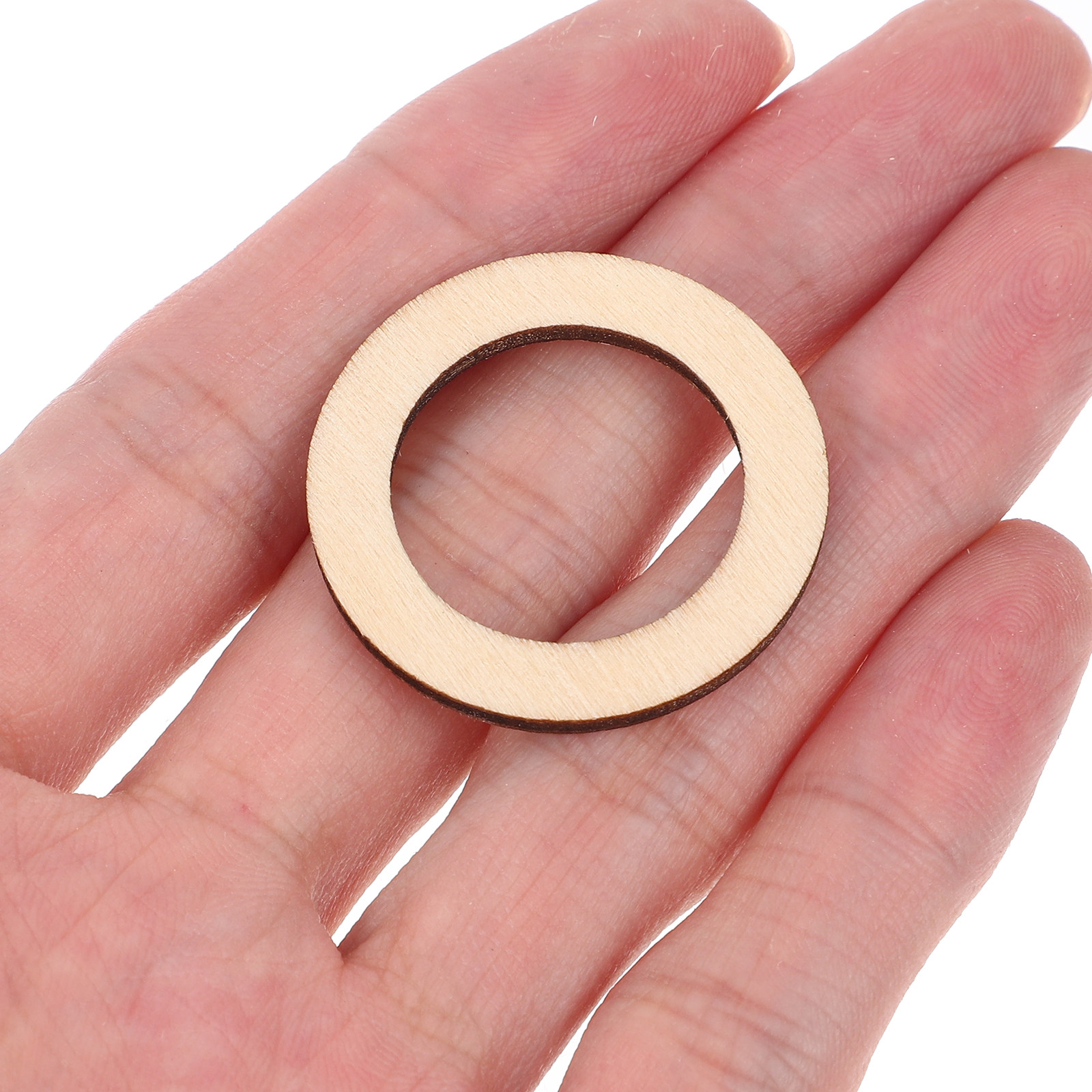 100Pcs Round Wooden Embellishm - Christmas Craft Embellishment ulasan dan harga