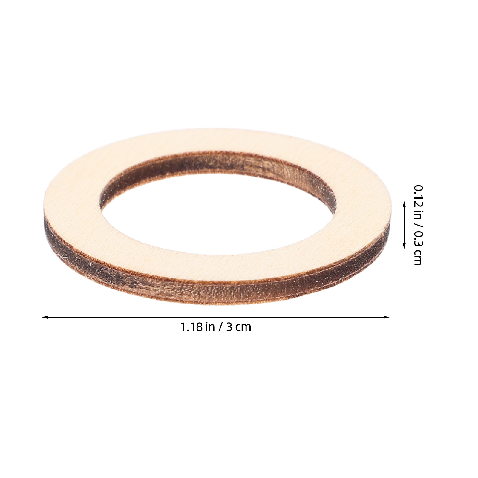 100Pcs Round Wooden Embellishm - Christmas Craft Embellishment ulasan dan harga