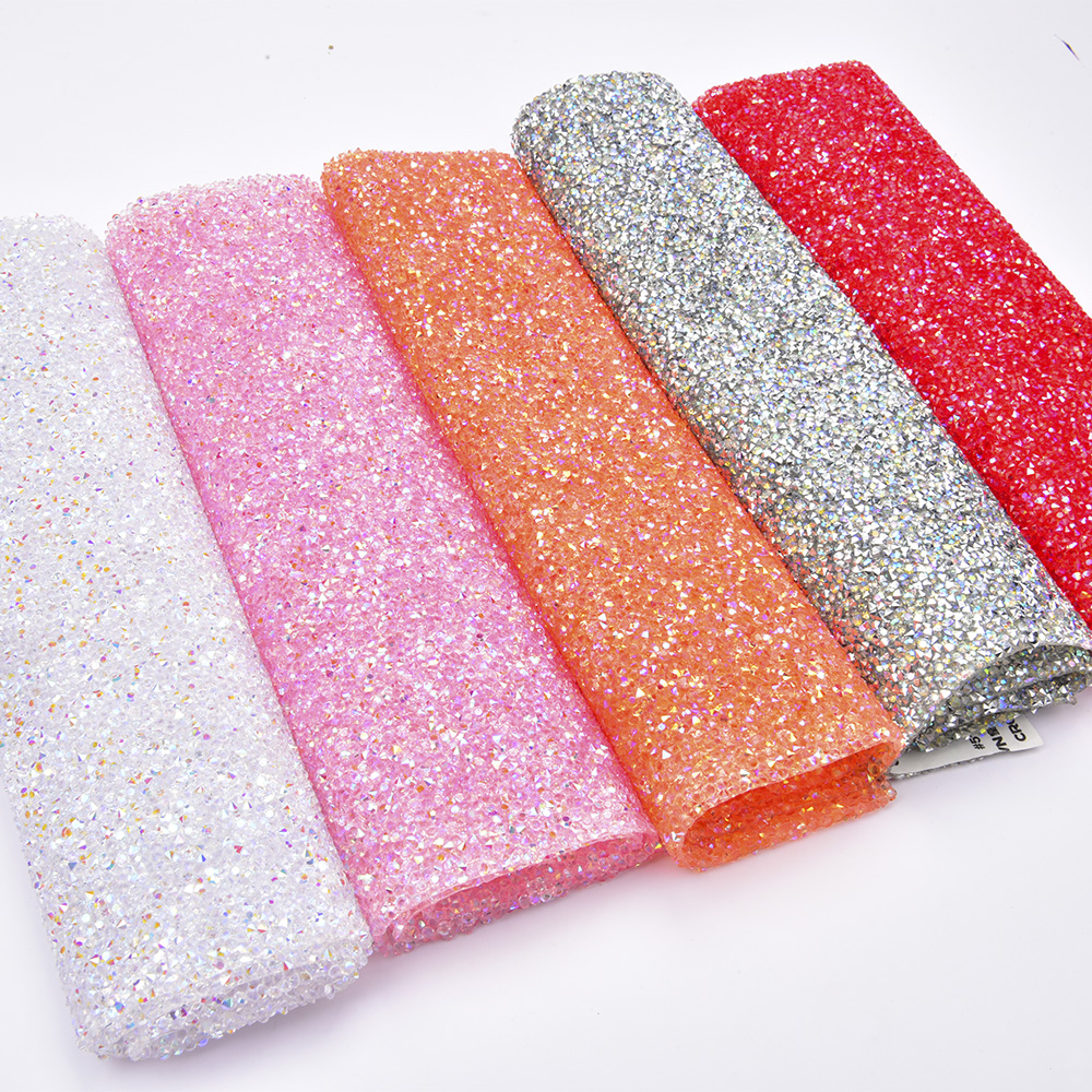 Shiny AB Colorful Resin Rhines - Hotfix Rhinestone Sheet ulasan dan harga