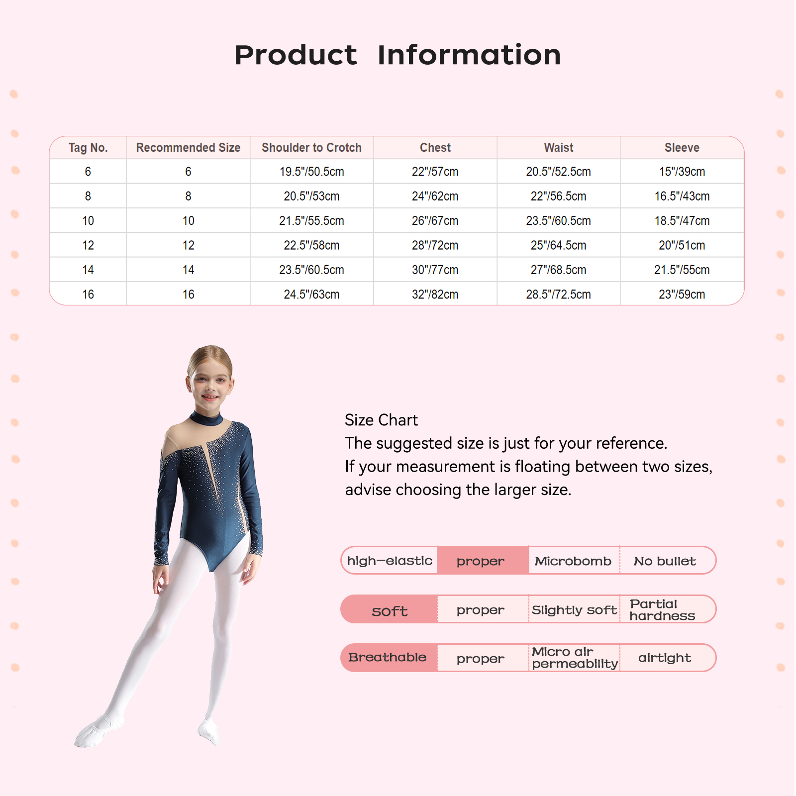 Kids Girls Gymnastics Leotards - Rhinestone Banding Trim ulasan dan harga