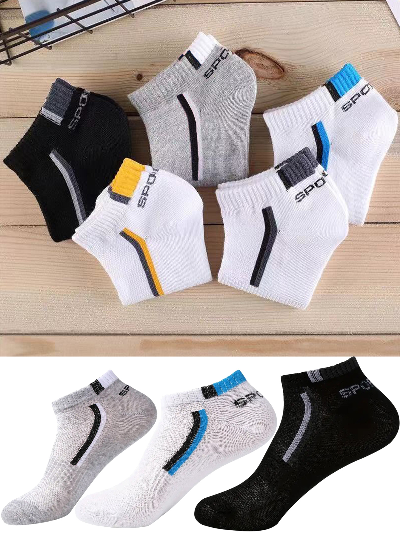 5/10/40Pair Men's Anti-Slip An - Embellish Knit ulasan dan harga