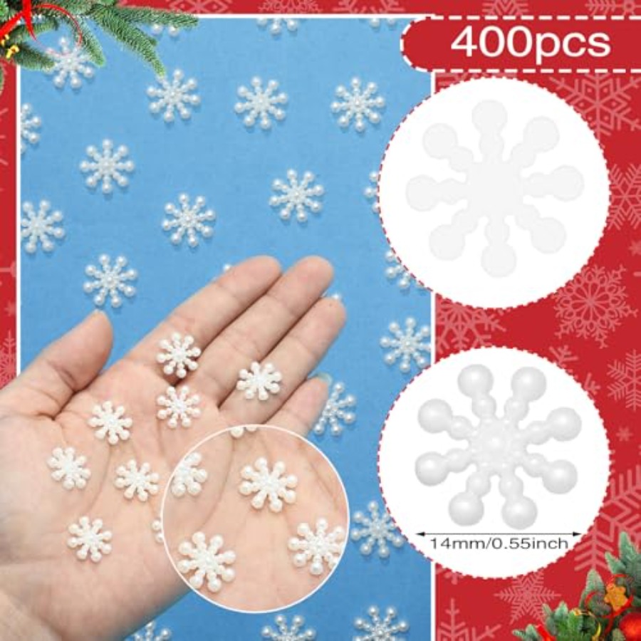 Yuefunny 400 Pcs Mini Snowflak - Christmas Craft Embellishment ulasan dan harga