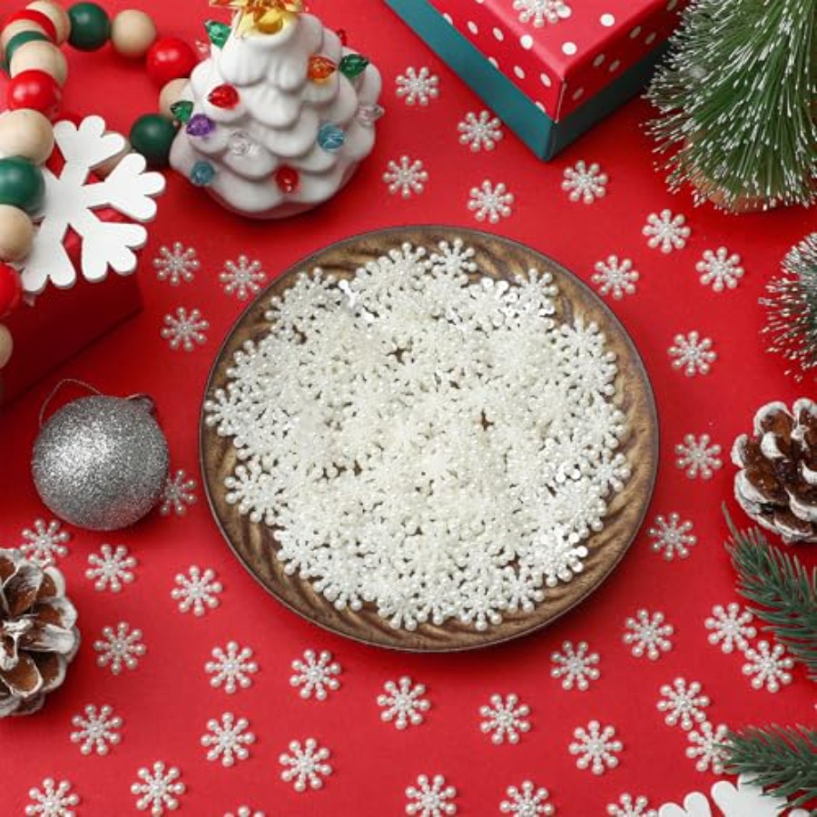 Yuefunny 400 Pcs Mini Snowflak - Christmas Craft Embellishment ulasan dan harga