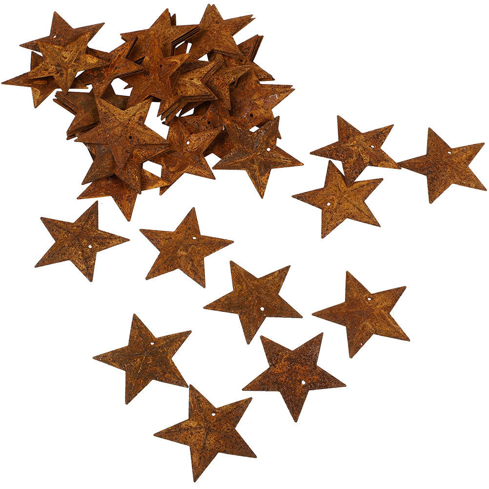 30Pcs Metal Star Ornaments Rus - Christmas Craft Embellishment ulasan dan harga