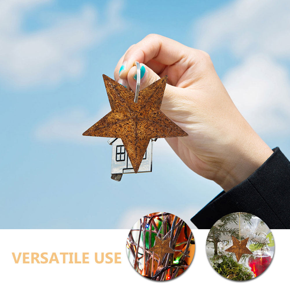 30Pcs Metal Star Ornaments Rus - Christmas Craft Embellishment ulasan dan harga