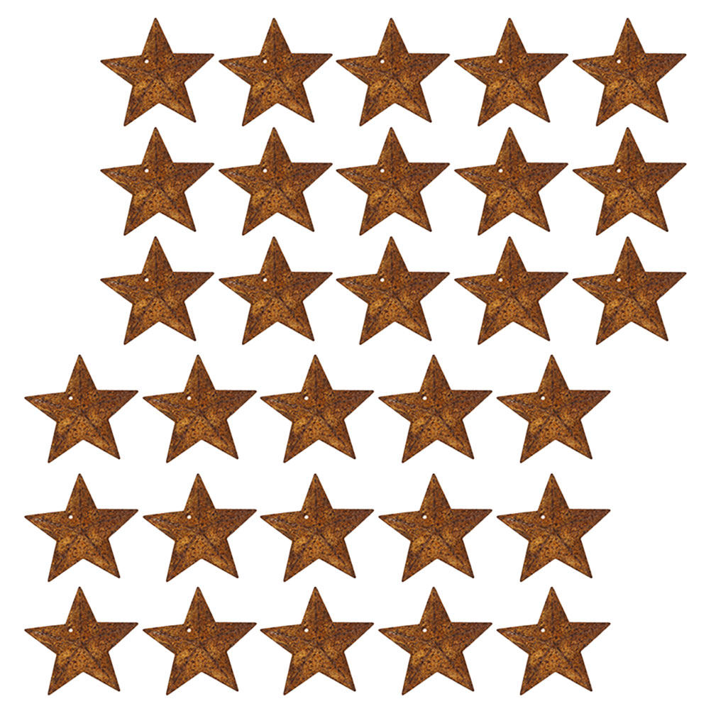 30Pcs Metal Star Ornaments Rus - Christmas Craft Embellishment ulasan dan harga