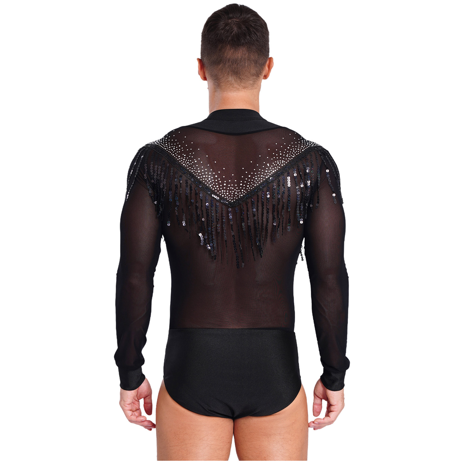 Mens Latin Salsa Dance Perform - Rhinestone Banding Trim ulasan dan harga