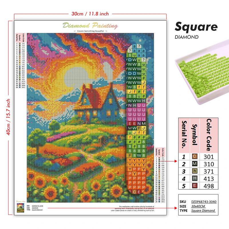 1PC frameless 5D DIY Anime Lan - Embroidery Embellishments ulasan dan harga
