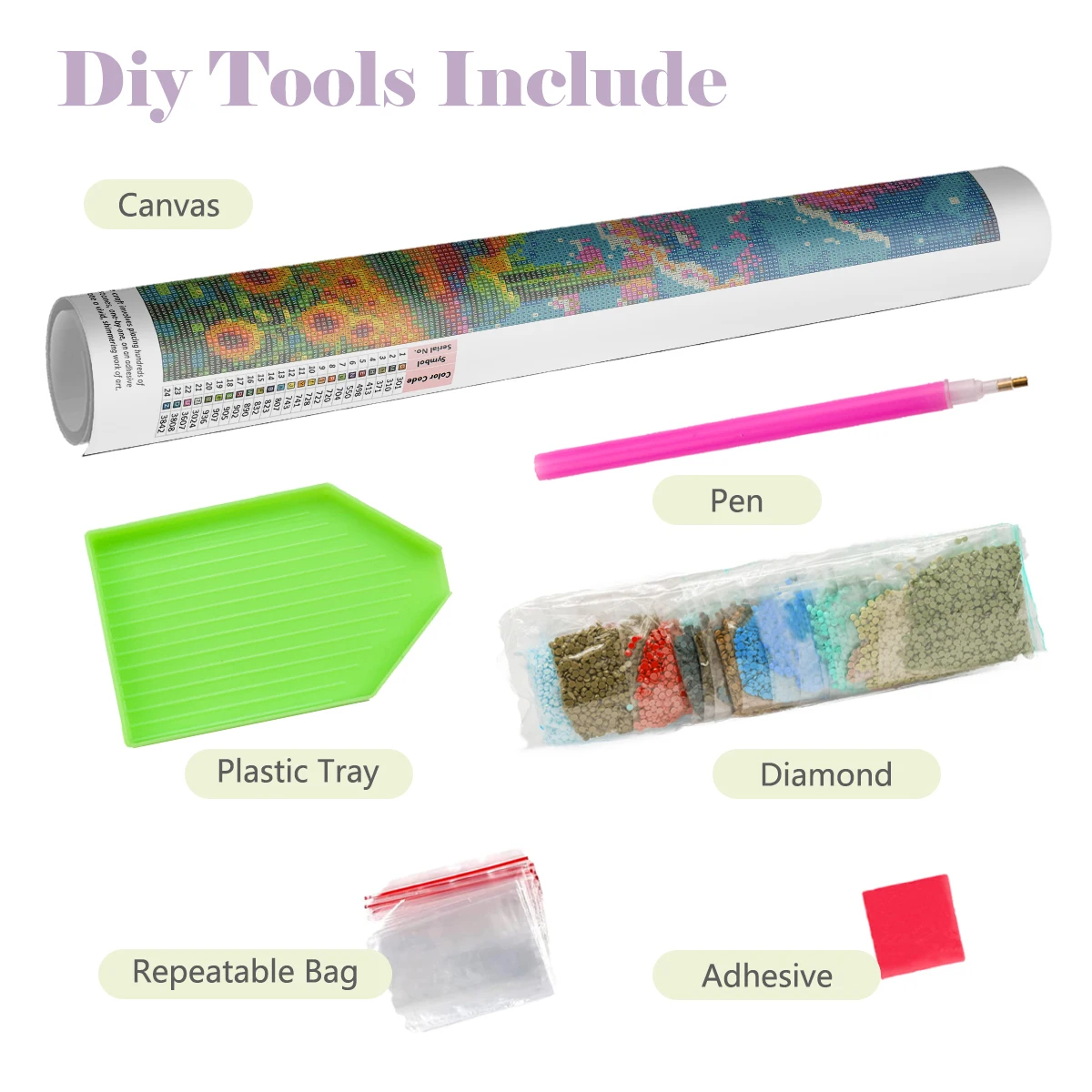 1PC frameless 5D DIY Anime Lan - Embroidery Embellishments ulasan dan harga