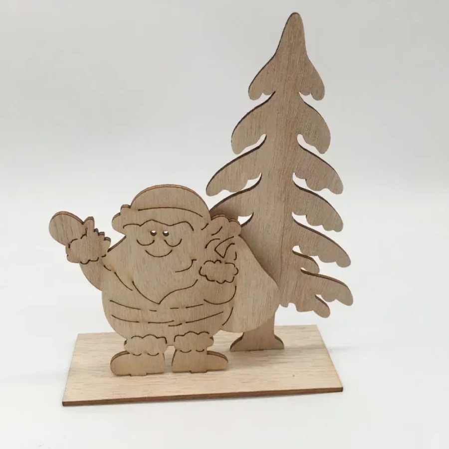 Wooden Ornaments Craft Predril - Christmas Craft Embellishment ulasan dan harga