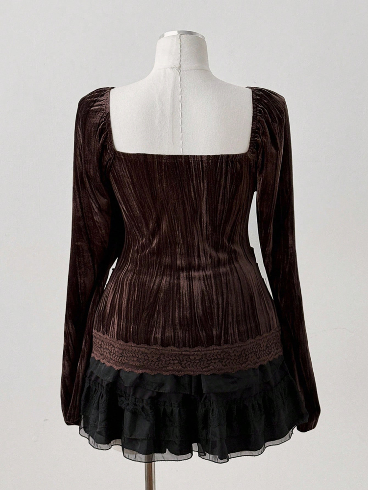 Plus-Size Women's Fashionable  - Guipure Lace Panel ulasan dan harga