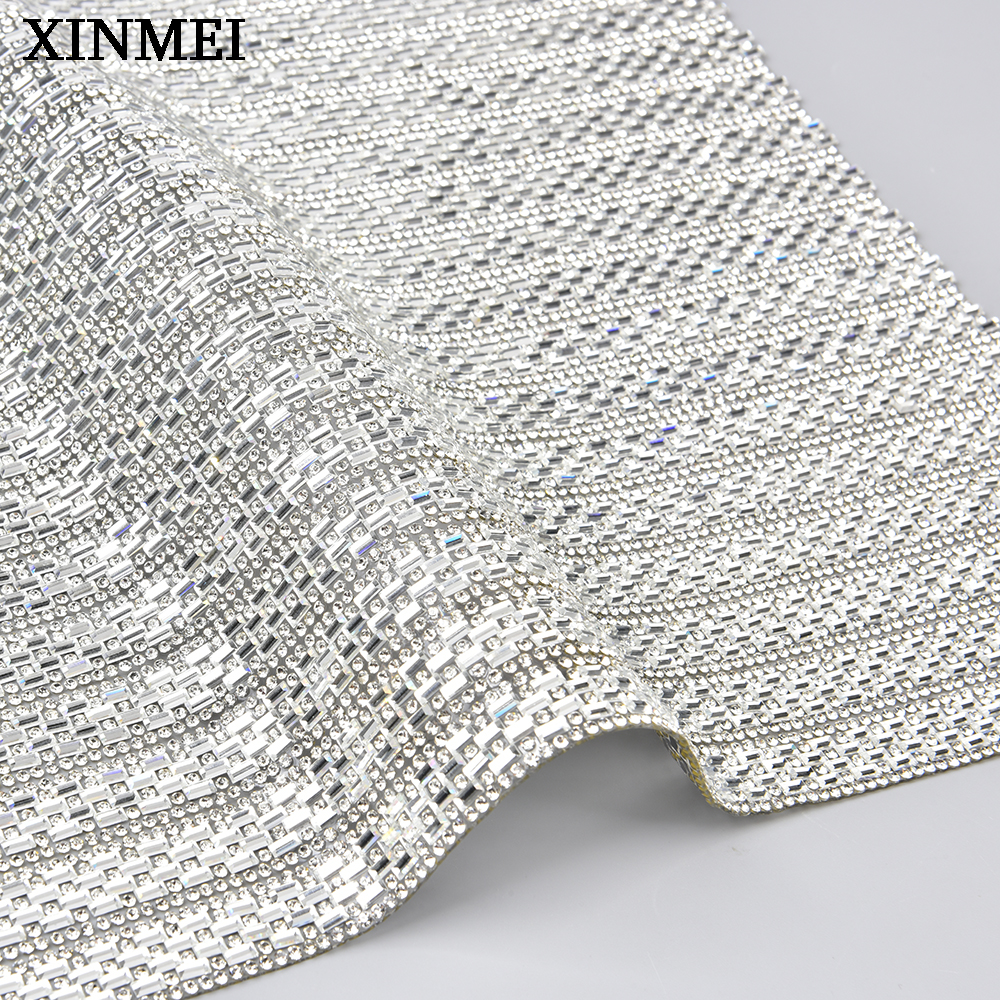 24*40cm Clear Rectangle Glass  - Hotfix Rhinestone Sheet ulasan dan harga