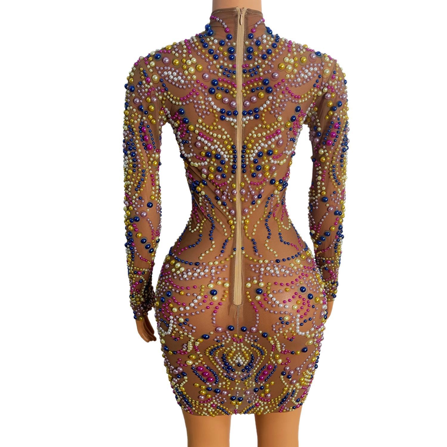 Yeguang Women Nude Mesh Multic - Embellish Knit ulasan dan harga