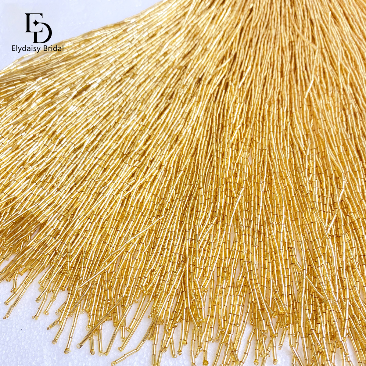 ELYDAISY 1Meter Length Champag - Fringe Ribbon Sewing ulasan dan harga