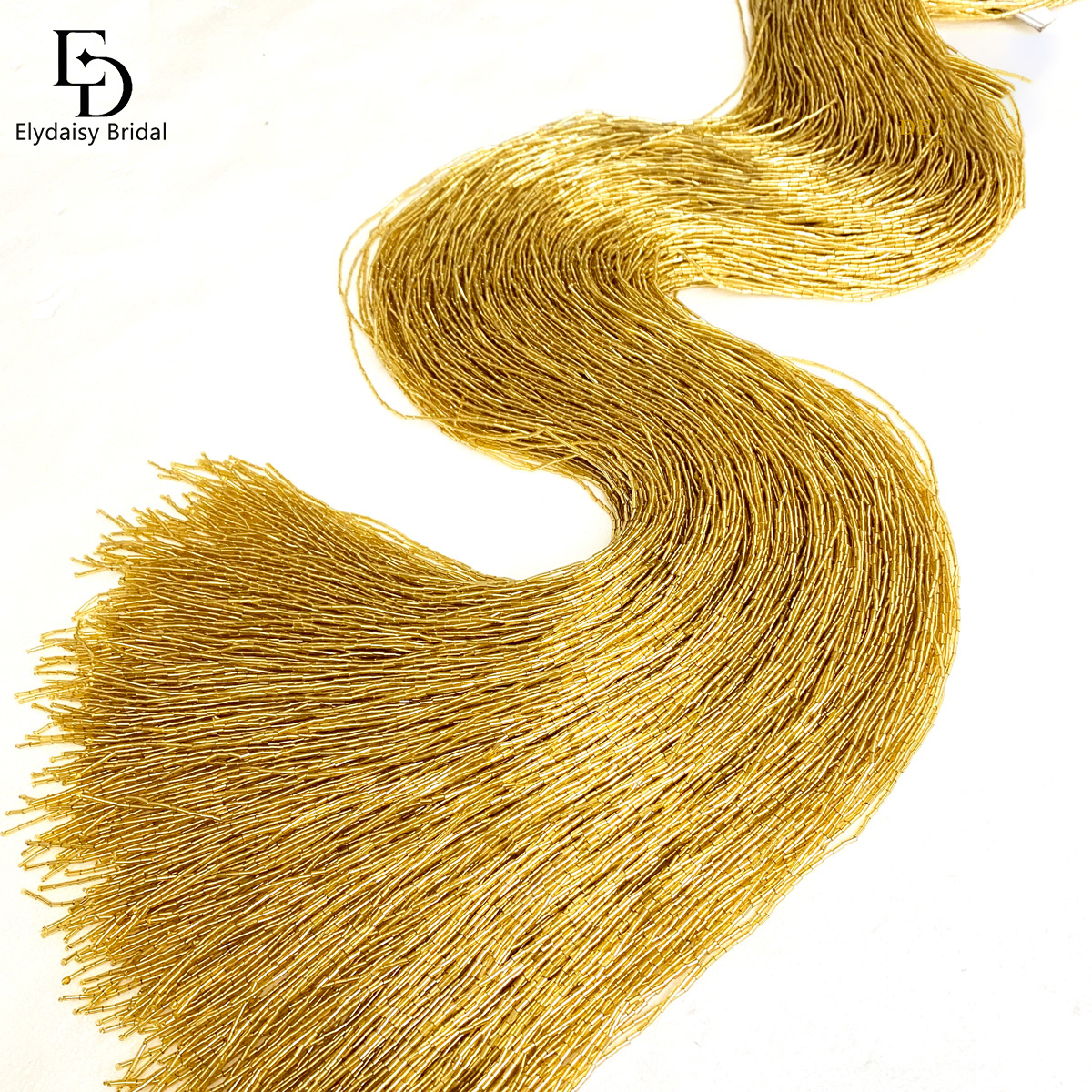 ELYDAISY 1Meter Length Champag - Fringe Ribbon Sewing ulasan dan harga