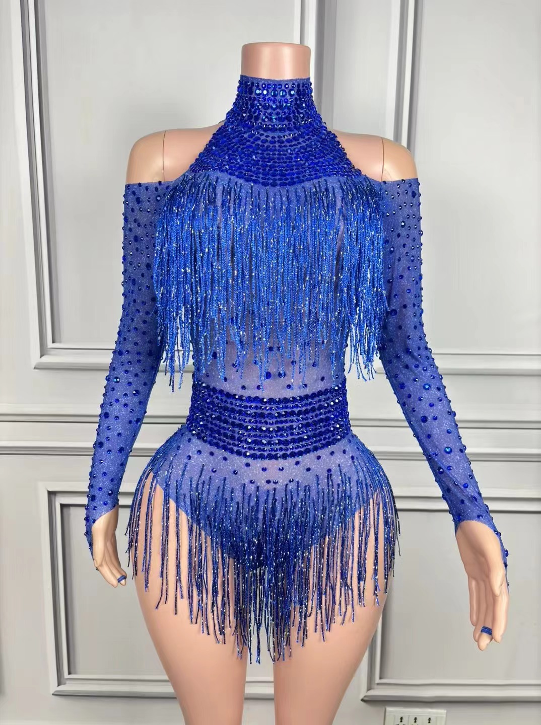 Singer Dancer Costume Sparkly  - Rhinestone Banding Trim ulasan dan harga