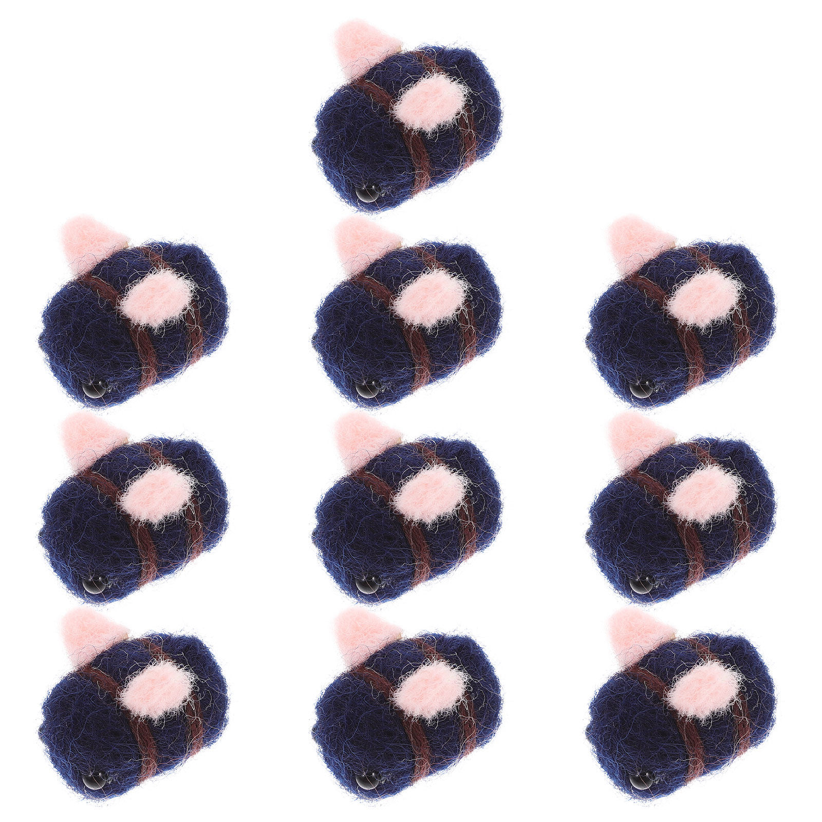 10Pcs Vibrant Wool Felt Bee Po - Christmas Craft Embellishment ulasan dan harga