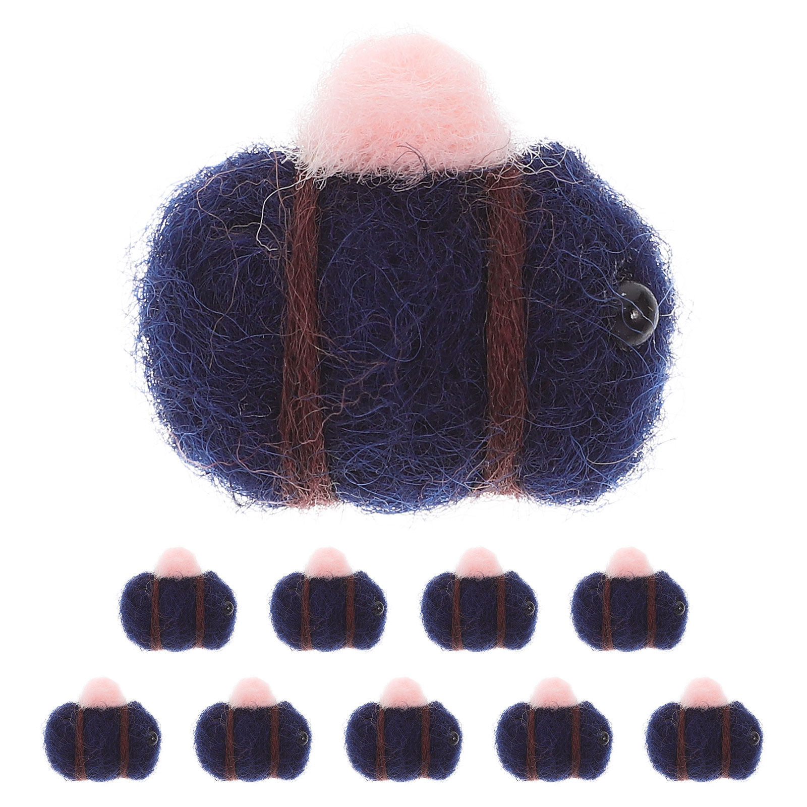 10Pcs Vibrant Wool Felt Bee Po - Christmas Craft Embellishment ulasan dan harga