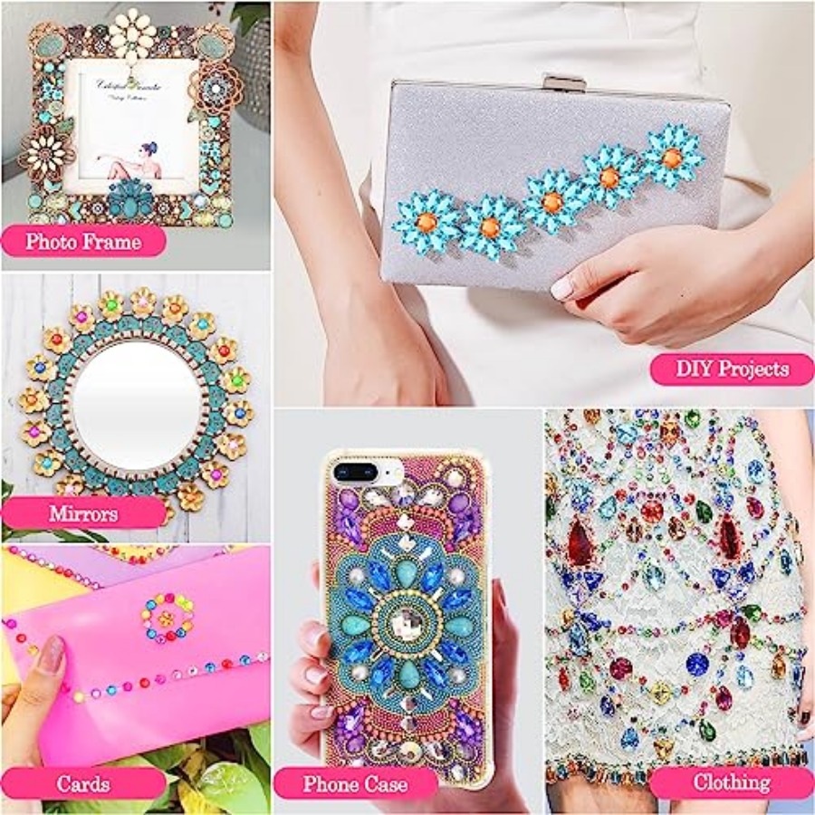 200Pcs Craft Gems with 2Pcs B7 - Embellishment Glue Craft ulasan dan harga