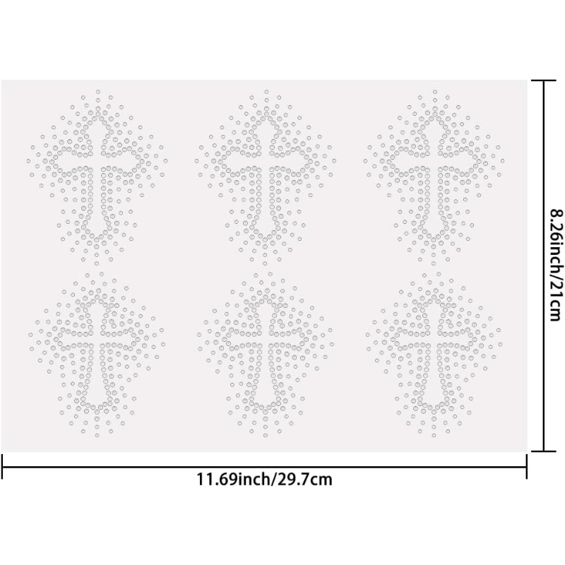 1 pc Skeleton Cross Rhinestone - Hotfix Rhinestone Sheet ulasan dan harga