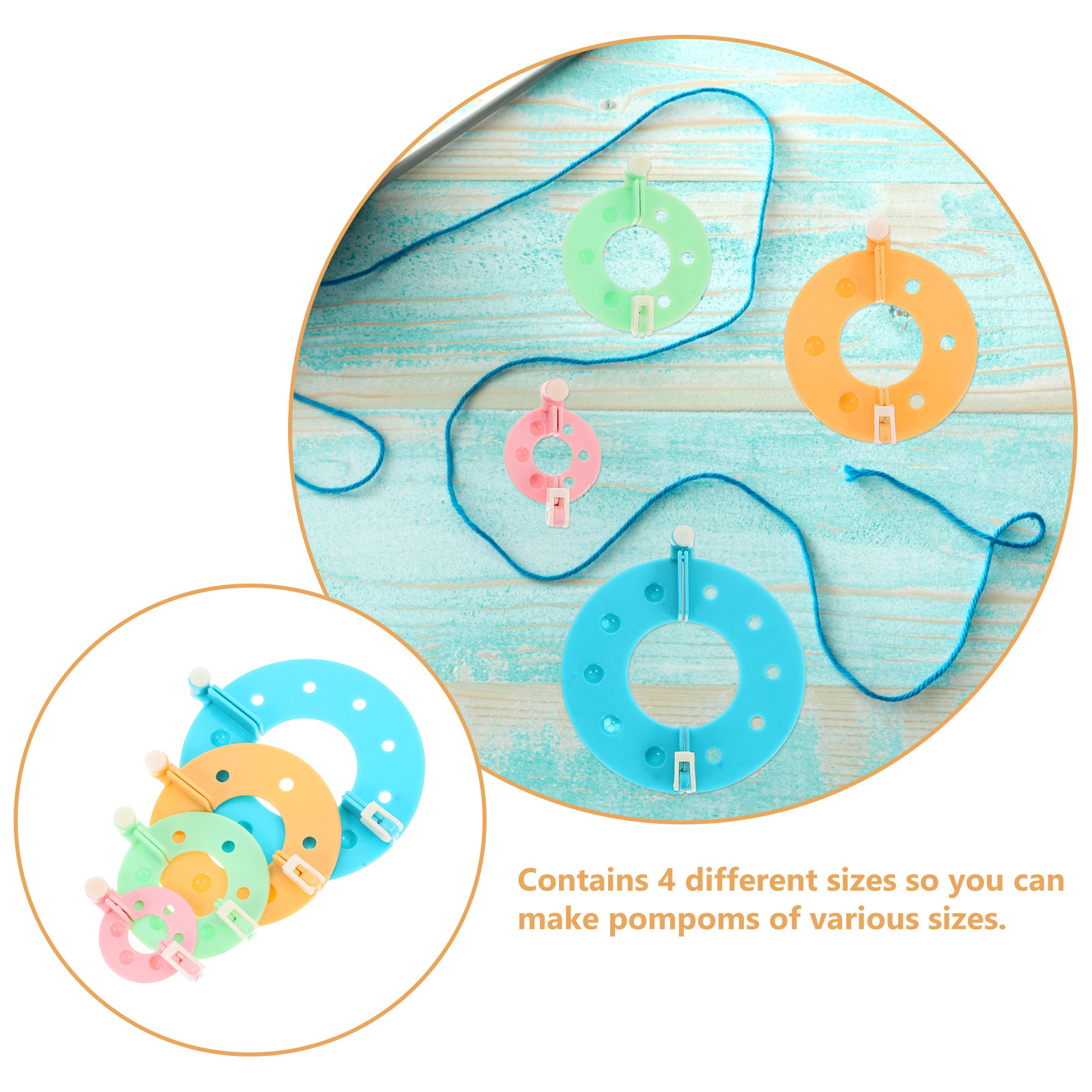 1Set Reusable Plastic Pompom M - Pom Pom Maker Tool ulasan dan harga