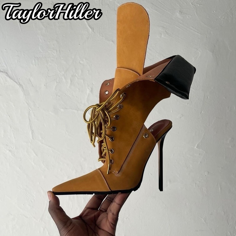 Gladiator Heels Patchwork Fron - Guipure Lace Panel ulasan dan harga