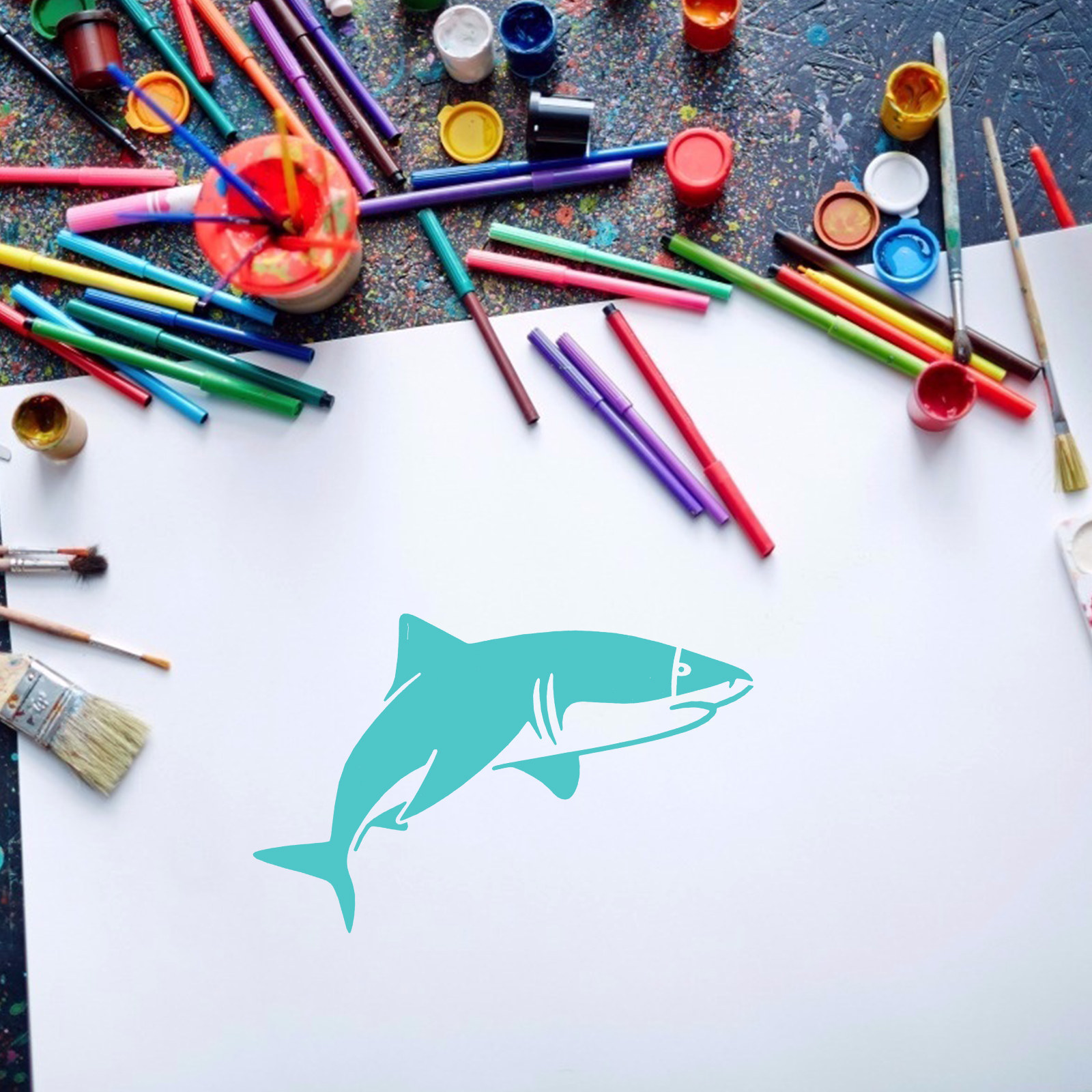 16pcs Ocean World Painting Tem - Craft Embellishment World ulasan dan harga