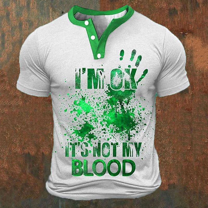 Funny 3D Letter Print Men's He - Embellish Knit ulasan dan harga