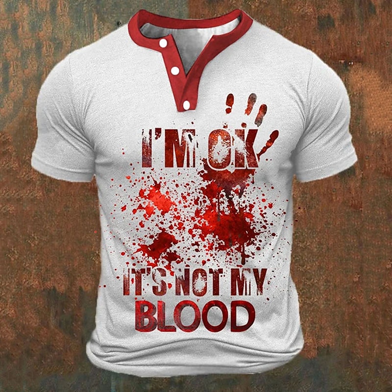 Funny 3D Letter Print Men's He - Embellish Knit ulasan dan harga