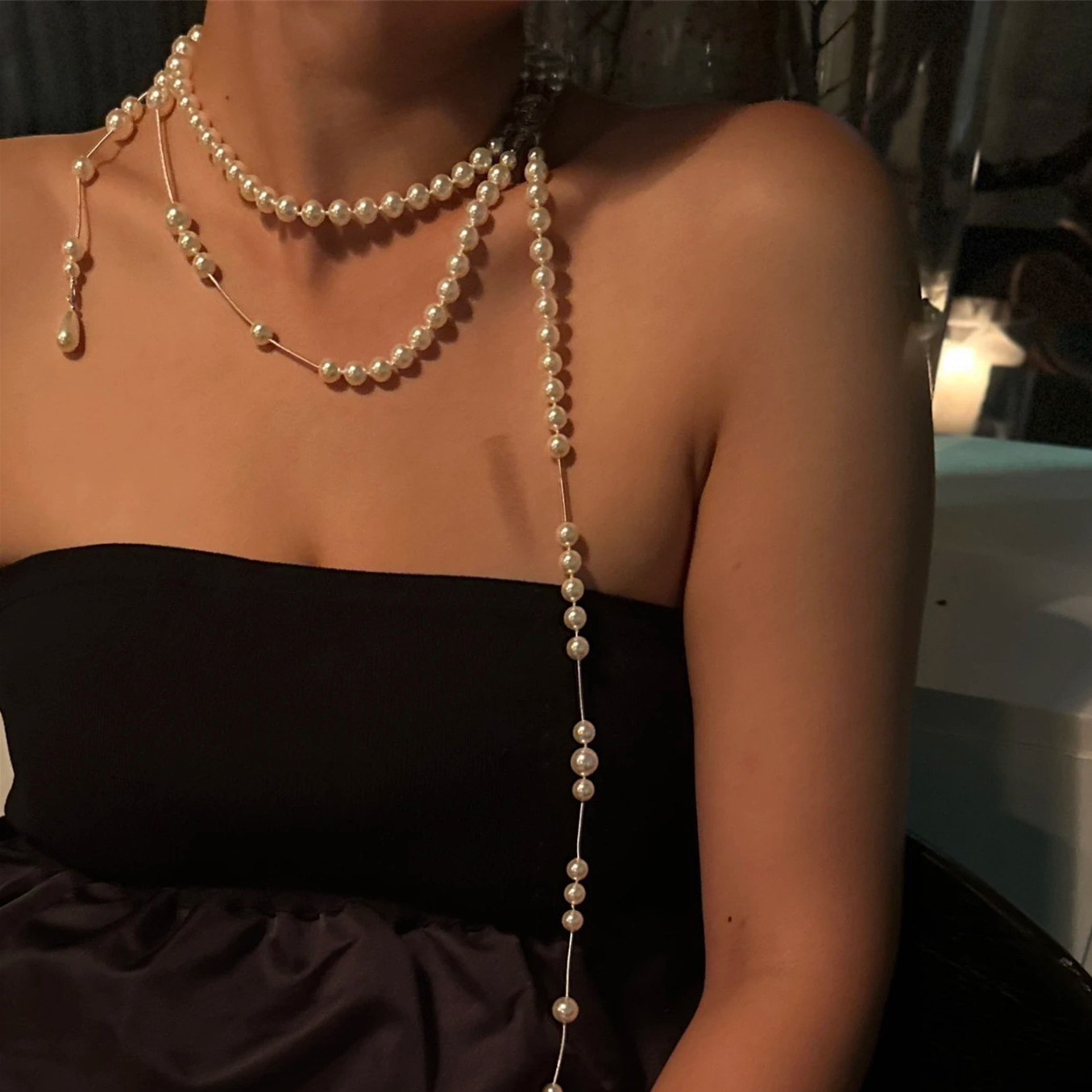 Hot Europe Designer Pearl Gold - Pearl Trim Chain ulasan dan harga