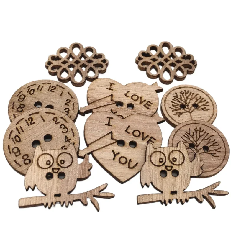50pcs Wooden Craft Embellishme - Christmas Craft Embellishment ulasan dan harga