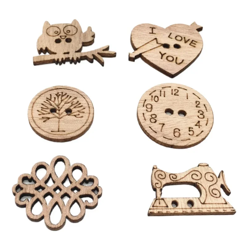 50pcs Wooden Craft Embellishme - Christmas Craft Embellishment ulasan dan harga