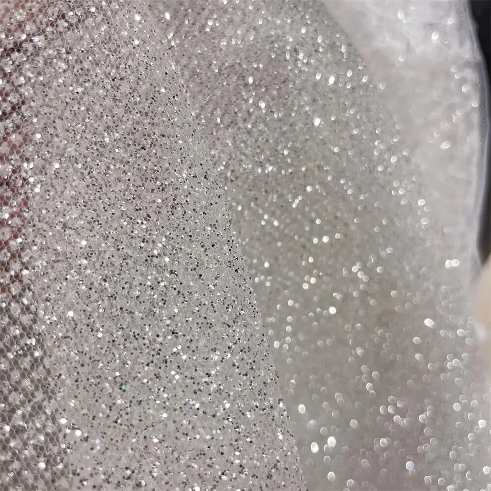 Superdensity-Silver Glitter Ne - Crystal Mesh Fabric ulasan dan harga