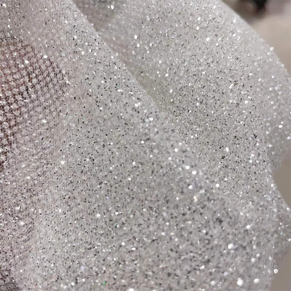 Superdensity-Silver Glitter Ne - Crystal Mesh Fabric ulasan dan harga